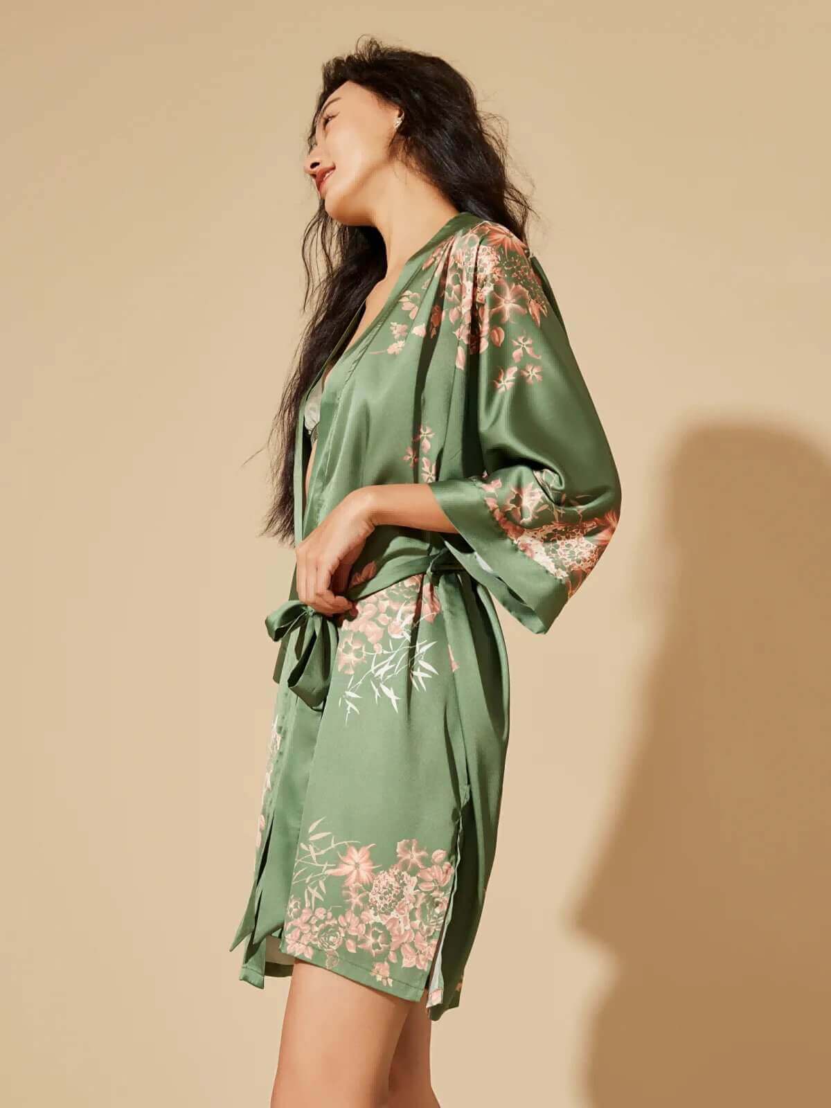 Urbann-Vibe Silk Patchwork Embroidered Robe Sleeveless Maxi Hand-Embroidered Panels Violet For Women main image 1