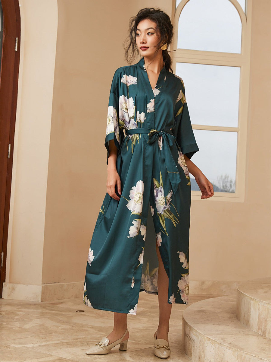 Blooming Anemone Kimono Robe - ulivary