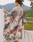 Cherry Blossom Silk Kimono Robe - ulivary