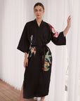 Dragon Phoenix Silk Kimono Robe - ulivary