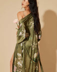 Floral Olive Kimono Robe - ulivary