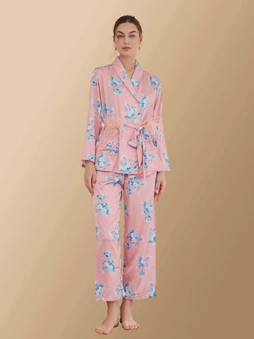 Floral Pajama Set 2 Pcs - ulivary