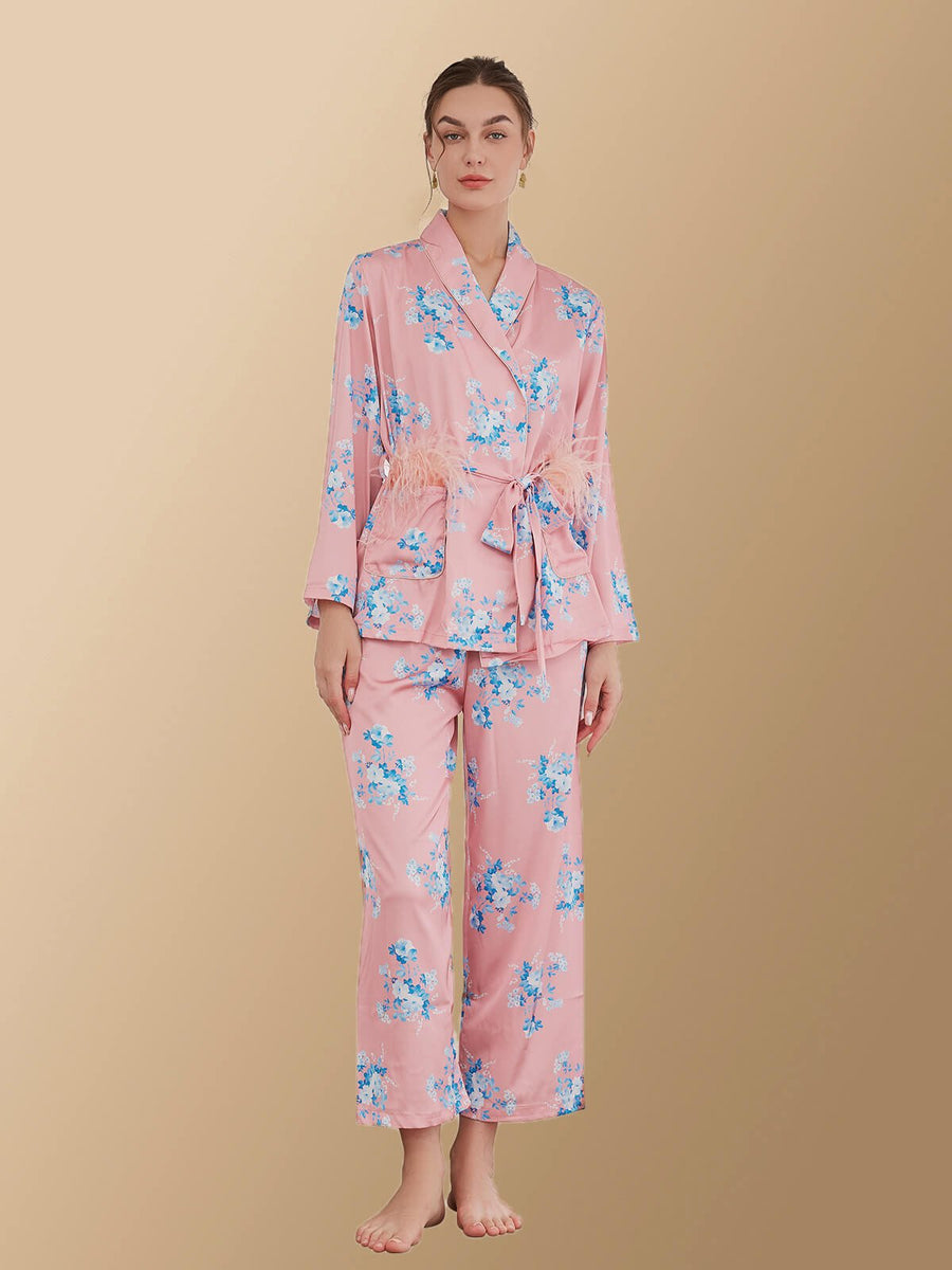 Floral Pajama Set 2 Pcs - ulivary