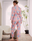 Floral Silk Pajama Set 2 Pcs - ulivary