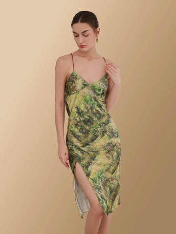 Impressionist Art Slip Dress - ulivary