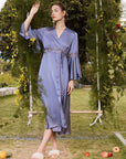 Open Back Wrap Silk Dress - ulivary