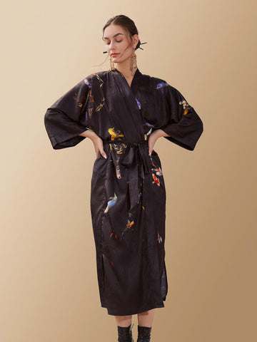 Oriental Koifish Kimono Robe - ulivary