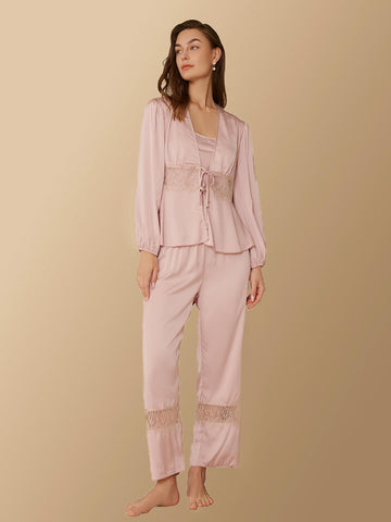 Pajama Set 3 Pcs Pink - ulivary