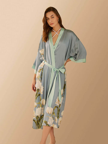 Peony Floral Kimono Robe - ulivary