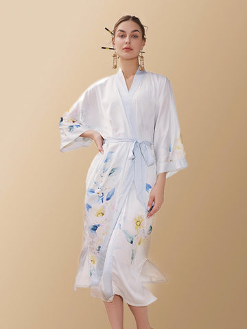 Pure Peony Kimono Robe - ulivary