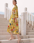 Spring Floral Silk Kimono Robe - ulivary