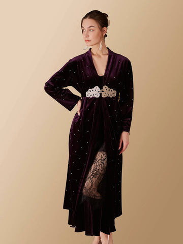 Velvet Robe Dress Set - ulivary